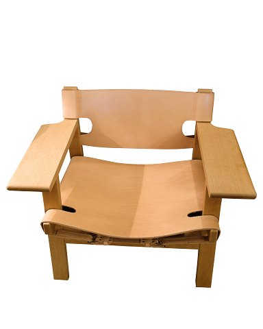 The Spanish chair - model BM2226 - oak & patinated vegetal natural leather - 
designed by Børge Mogensen in 1958
Great condition

