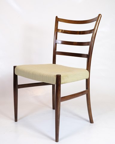 Dining chair - Rosewood - Light Wool Fabric - N.O Møller - 1960s
