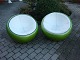 2 recliners in nice green color with white leather covers 5000 m2 showroom