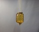 Pendant in yellow glass with brass mounting from the year 1860.5000m2 showroom.
