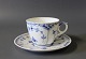 Royal Copenhagen blue fluted half lace coffee cup and saucer, no.: 1/626.5000m2 showroom.