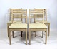 Set of Four Dining Chairs - Beech - Light Fabric - Findahls Møbelfabrik
