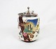 English jar for bisquits of fajance decorated with colorful flowers from the 1930s.5000m2 showroom.