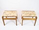 A pair of stools in light polished wood and upholstered with light fabric from 
the 1960s.
5000m2 showroom.
