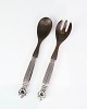 Salad set - King - Georg Jensen - Silver & Horn - 18cm
