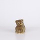 Knud Basse Cat Figure in Brown Glazed Ceramic, Danish Design, 1960s