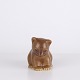 Knud Basse Bear Figure in Light Brown Glazed Ceramic, Danish Design, 1960s