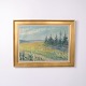 Painting on canvas with landscape motif in a gold frame by Poul Kastrup (1920-1987) painted in 1969