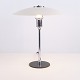 Lyfa Table Lamp with White Metal Shades and Nickel-Plated Frame 1940s